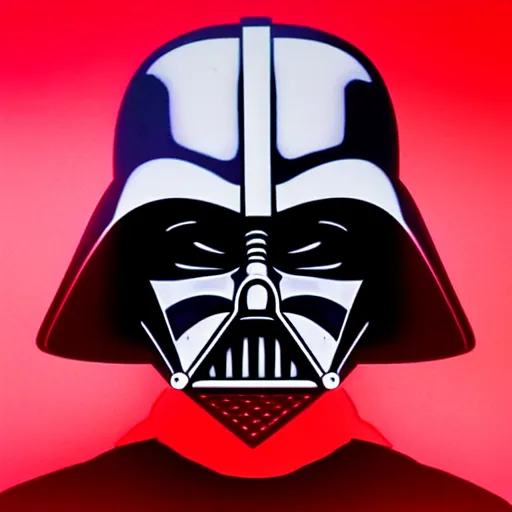 Image similar to darth vader's head coming out of a red mist, trending on artstation, profile pic, centered, accurate anatomy, highly detailed, digital art