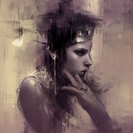 Prompt: drawing of princes by jeremy mann