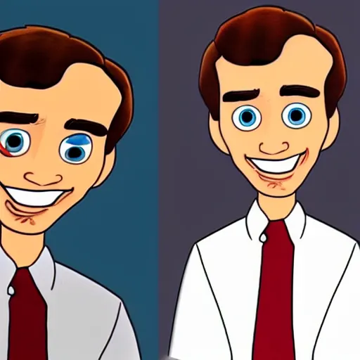 Image similar to ted bundy as a pixar cartoon