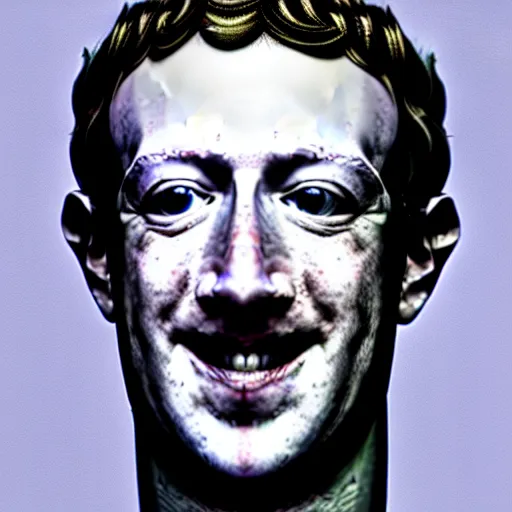 Image similar to mark zuckerberg by giger