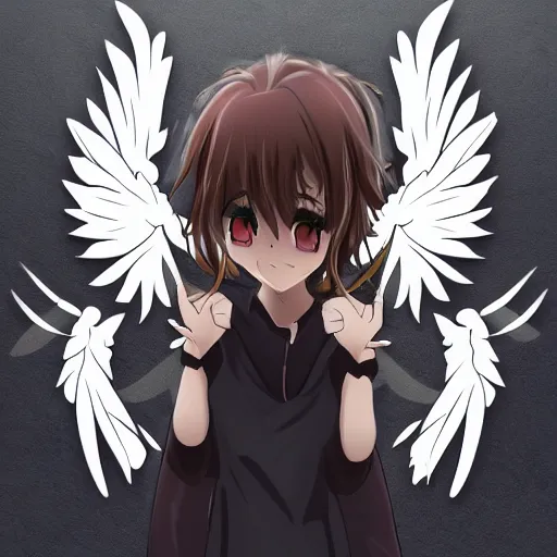 Image similar to anime girl with wings profile picture