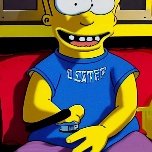 Prompt: bart simpson goes to college in the simpsons live action film, paramount pictures, directed by alan parker, full HD, cinematic lighting, award winning, anatomically correct