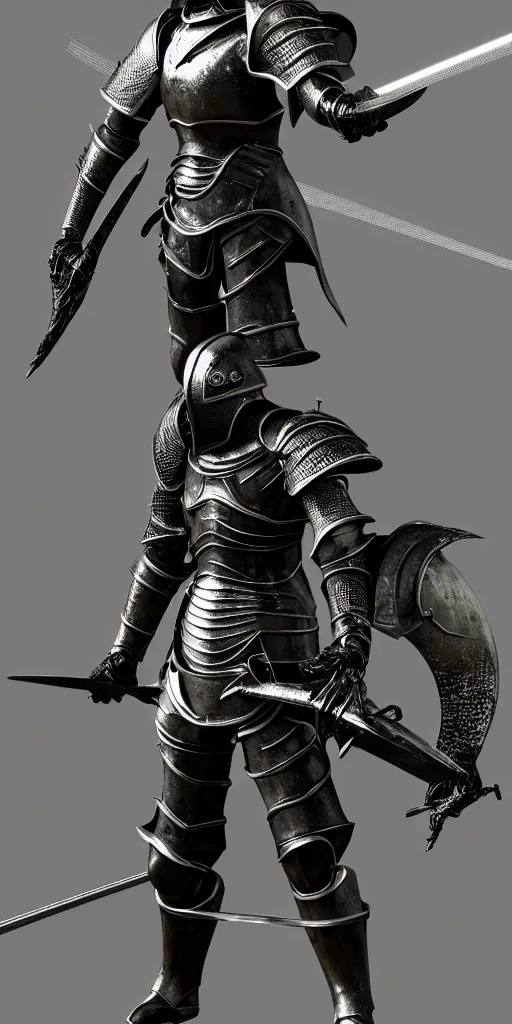 Image similar to futuristic knight with lasers eldenring boss. fromsoftware, dark souls, eldenring, screenshot, extremely detailed, insanely detailed, realistic, zbrush, horror, bloodbourne, full body concept