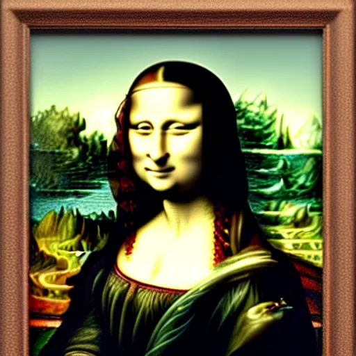 Image similar to If the Mona Lisa depicted a male