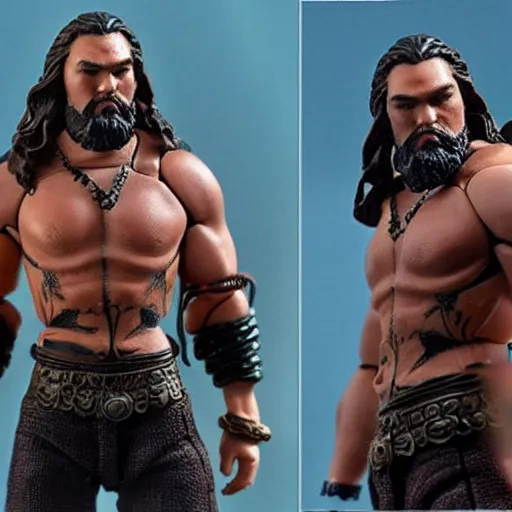 Prompt: action figure of jason momoa