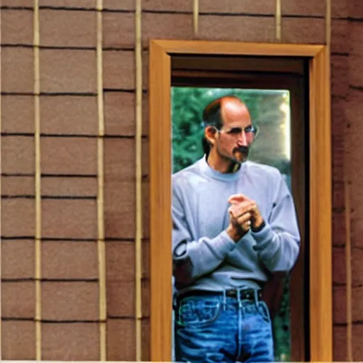 Image similar to steve jobs opening casement window