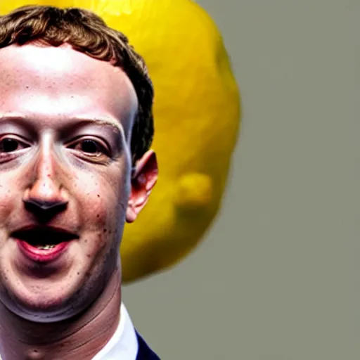 Image similar to Mark Zuckerberg is a lemon, Mark Zuckerberg lemon hybrid