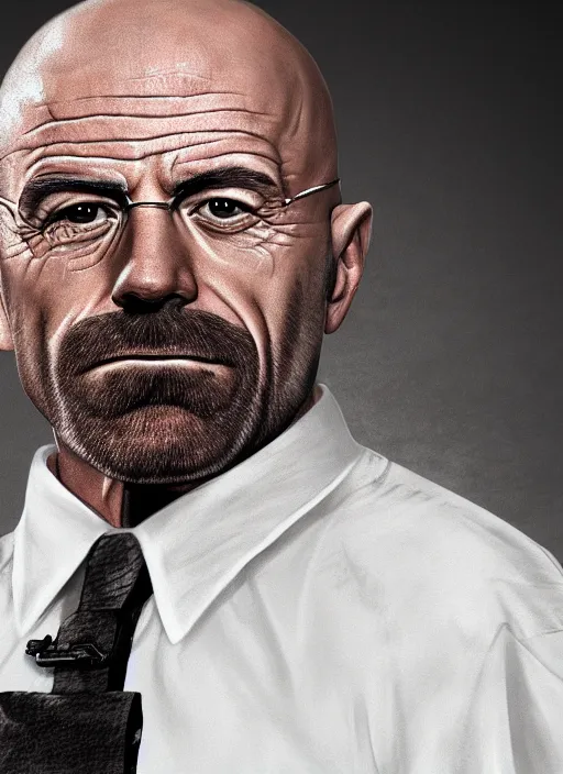 Prompt: character portrait of Joe Rogan playing Walter White, digital art, trending on artstation, 4k