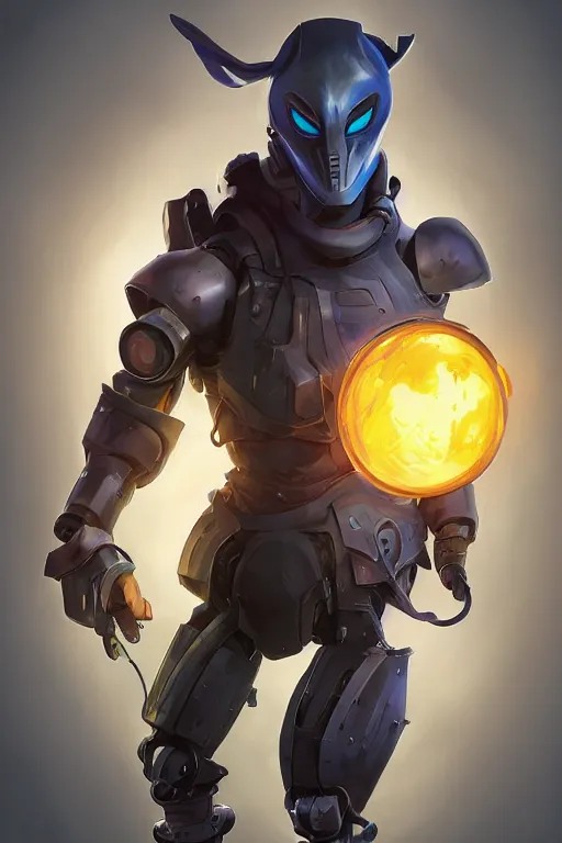 Image similar to epic mask helmet robot ninja portrait stylized as fornite style game design fanart by concept artist gervasio canda, behance hd by jesper ejsing, by rhads, makoto shinkai and lois van baarle, ilya kuvshinov, rossdraws global illumination radiating a glowing aura global illumination ray tracing hdr render in unreal engine 5