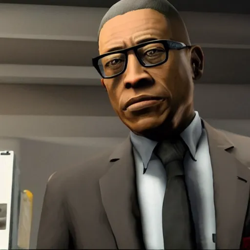 Image similar to still of gus fring from grand theft auto five