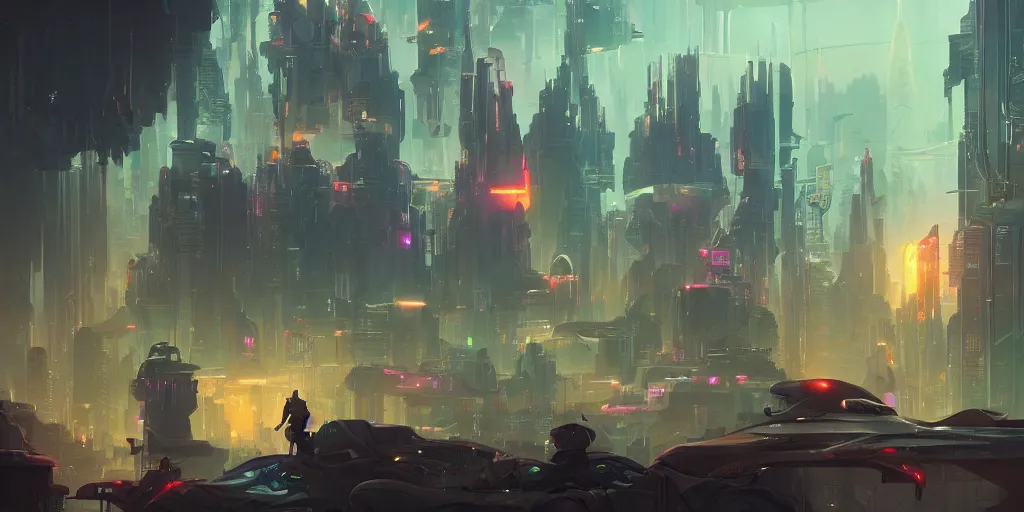 Image similar to cyberpunk world as seen from outer space concept art by pete mohrbacher and artgerm and wlop and greg rutkowski, digital art, highly detailed, intricate, sci-fi, neon colors, sharp focus, Trending on Artstation HQ, deviantart, unreal engine 5, 4K UHD image