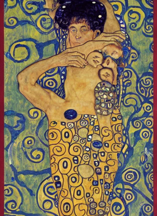 Prompt: strength tarot card in the style of gustav klimt