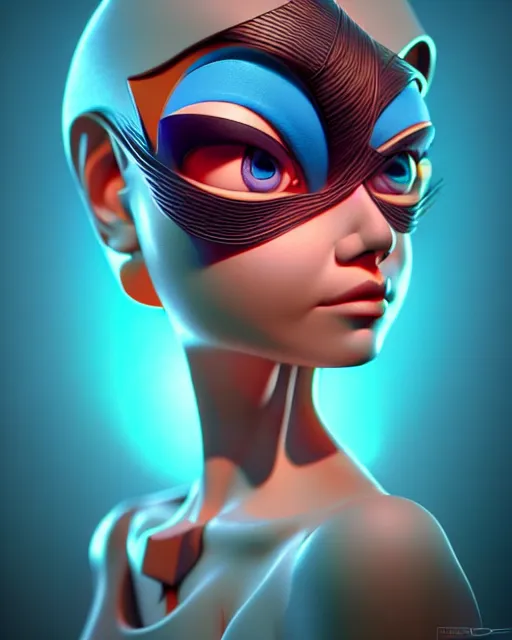 Prompt: richly detailed color illustration of a 3d-animation-made-in-cinema4d illustrated by Artgerm and Mina Petrovic and Timothy Kong and Marina Federovna. 3D shadowing