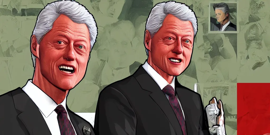 Prompt: bill clinton in gta v, cover art by stephen bliss, boxart, loading screen, 8 k resolution