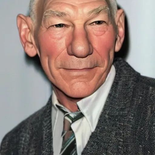 Image similar to patrick stewart mixed with ian mckellen