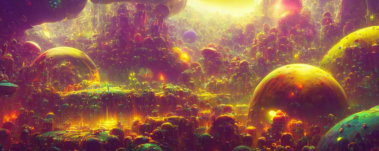 Image similar to ” torus world, [ art by paul lehr, cinematic, detailed, epic, widescreen, opening, establishing, mattepainting, photorealistic, realistic textures, octane render ] ”