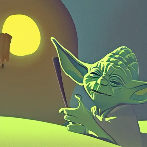 Image similar to yoda illustration by genndy tartakovsky