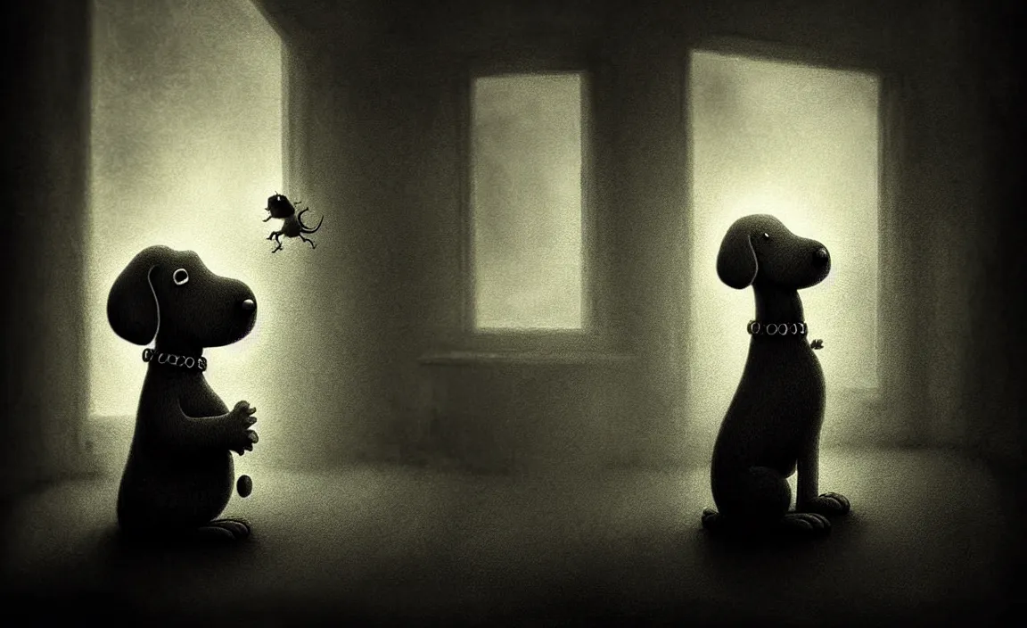 Image similar to epic professional digital art of hungry eyes snoopy, moody atmospheric lighting, intricate, foreboding, detailed, by leesha hannigan, ayne haag, reyna rochin, ignacio fernandez rios, mark ryden, iris van herpen, artstation, cgsociety, epic, stunning, gorgeous, much wow, cinematic, masterpiece.