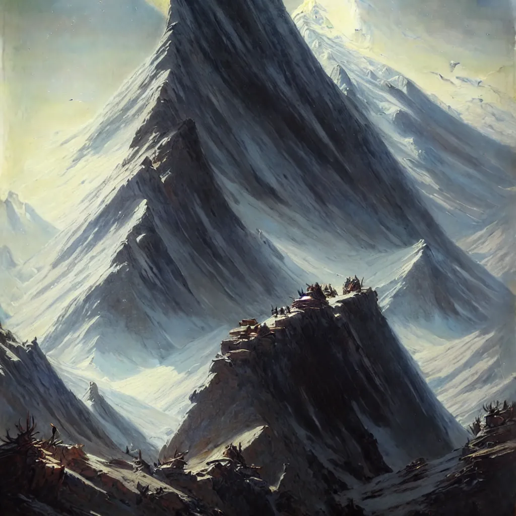 Image similar to tengri, painting by greg rutkowski