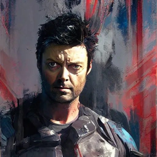 Image similar to karl urban as wolverine, jeremy mann painting