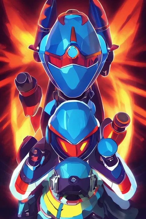 Image similar to robot ninja mask helmet megaman x zero rockman 2 0 2 2 switch game boss legacy collection fanart artsation, art gta 5 comics, behance hd by jesper ejsing, by rhads, makoto shinkai and lois van baarle, ilya kuvshinov, rossdraws global illumination ray tracing