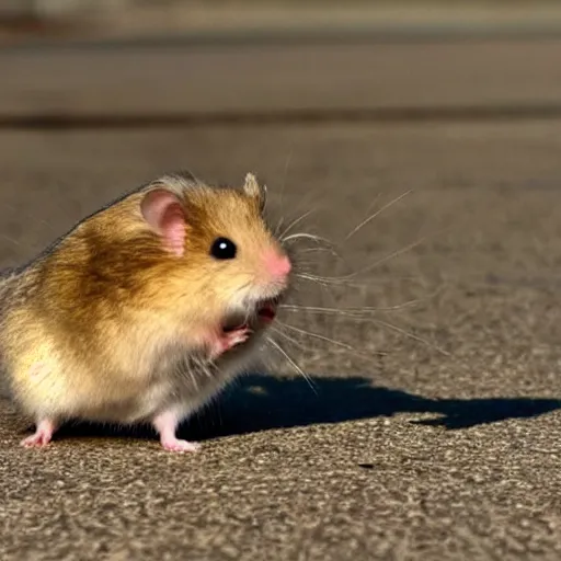 Image similar to hamster flying at the speed of light, realistic, national geographic