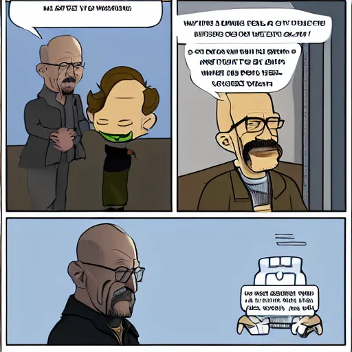 Image similar to Walter White meeting Mike on Discord