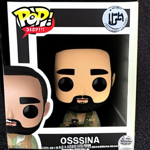 Prompt: Osama Bin Laden funko pop doll