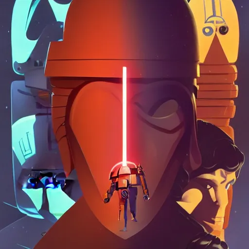 Image similar to face icon stylized minimalist star wars : episode v - the empire strikes back 1 9 8 0, loftis, cory behance hd by jesper ejsing, by rhads, makoto shinkai and lois van baarle, ilya kuvshinov, rossdraws global illumination