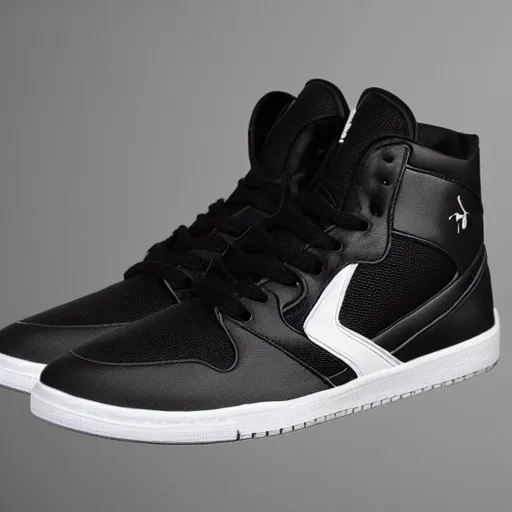 Image similar to dancer jordan logo on sneakers, high quality product photo