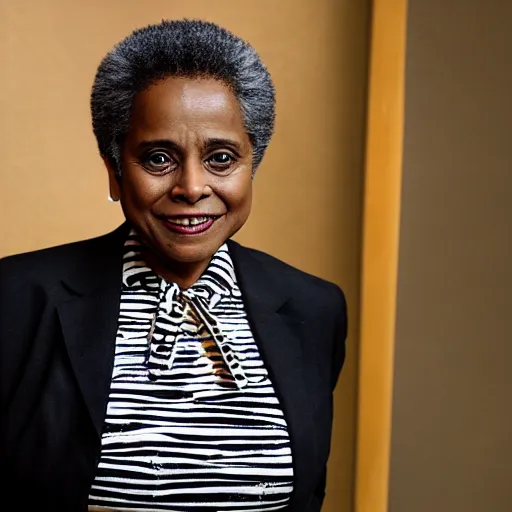 Prompt: lori lightfoot as beetlejuice