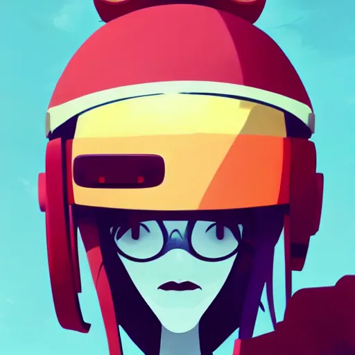 Image similar to face icon stylized minimalist flcl, loftis, cory behance hd by jesper ejsing, by rhads, makoto shinkai and lois van baarle, ilya kuvshinov, rossdraws global illumination