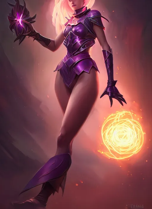 Image similar to dark fantasy female dark magician with perfect hands and perfect legs surrounded by elements and glowing magic, wide angle view, fullbody view, highly detailed, qichao wang, artgerm, cushart krenz, zeronis, trending on artstation, soft light, sharp edges, illustration, character design, concept art