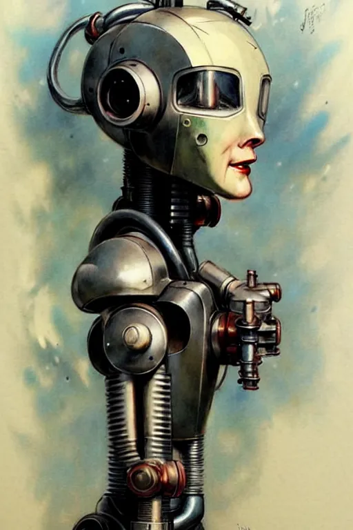 Image similar to ( ( ( ( ( 1 9 5 0 s retro future robot android 1 9 8 0 s robot industrial. muted colors. ) ) ) ) ) by jean - baptiste monge!!!!!!!!!!!!!!!!!!!!!!!!!!!!!!