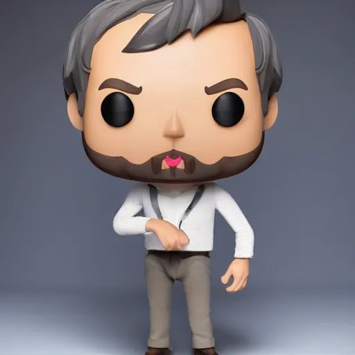 Image similar to studio photograph of a Hugh Laurie funko pop, 8k, detailed, product photography, studio lighting