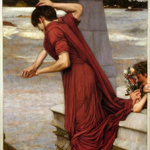 Image similar to wind kissed pictures, ashes, lament, spiritual cramp, romeo's distress, catastrophe ballet, photorealism, hyper - realism, by waterhouse,