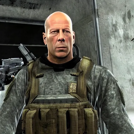 Image similar to Bruce Willis in MW2