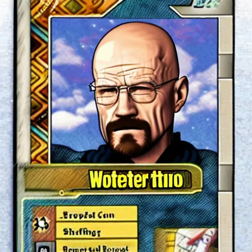 Image similar to walter white pokemon trading card