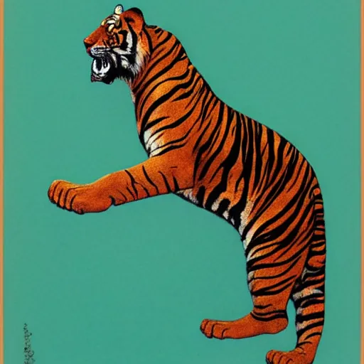 Image similar to [ origami tiger ] by moebius, norman rockwell, frank frazetta, and syd mead