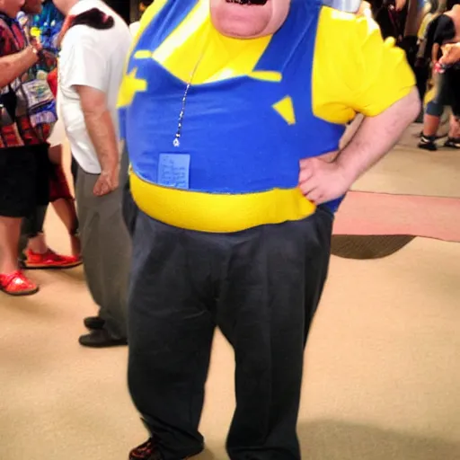 Image similar to Full-Cosplay Wario, played by Chris Farley, 2011 Comic-Con, blog-photo
