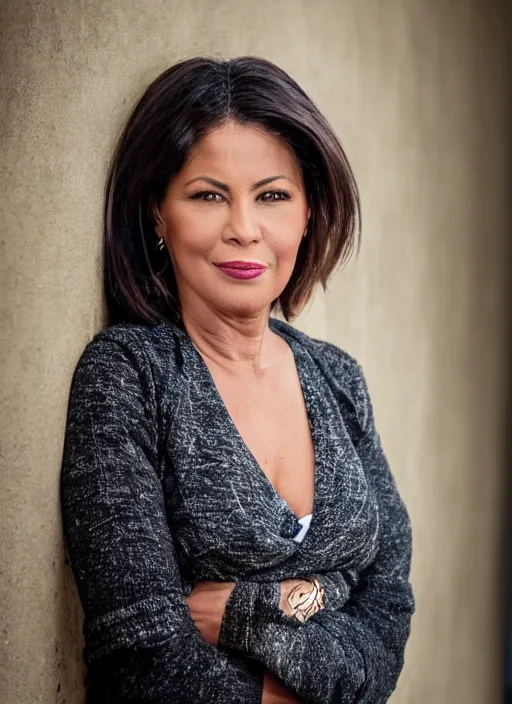 Image similar to dslr photo fashion portrait still of 5 1 year old age 5 1 selena at age 5 1!!!, 8 5 mm f 1. 8