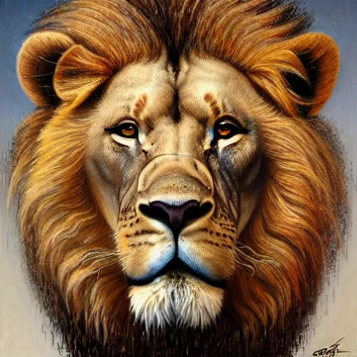 Learn how to draw lion face - YouTube