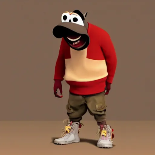 Prompt: disney pixar kanye west