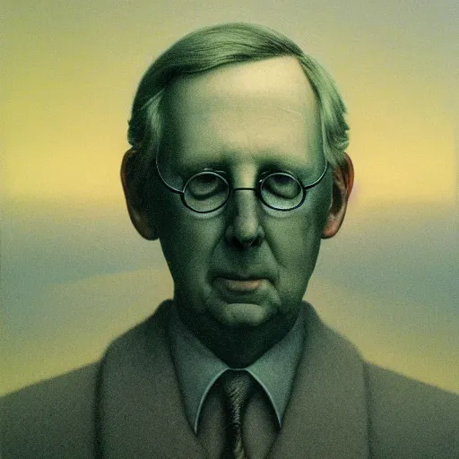 Prompt: Minority Leader Mitch McConnell. Zdzisław Beksiński