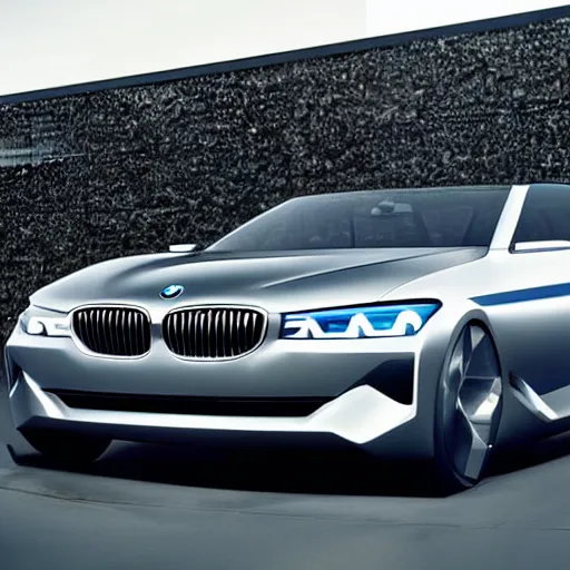 Image similar to futuristic BMW 535i from the year 2053