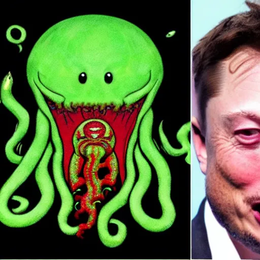 Prompt: elon musk cthulhu