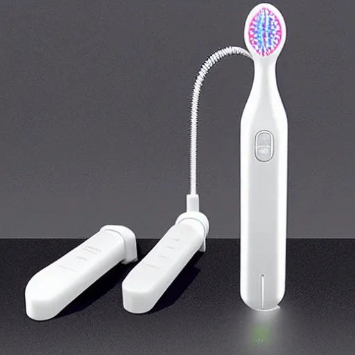 Prompt: multi pronged electric toothbrush