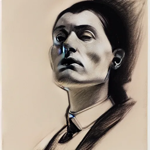 Image similar to charcoal drawing portrait of an astronaut woman in suit by edward hopper and jenny saville and raphael, darek zabrocki, alphonse mucha, simon stalenhag