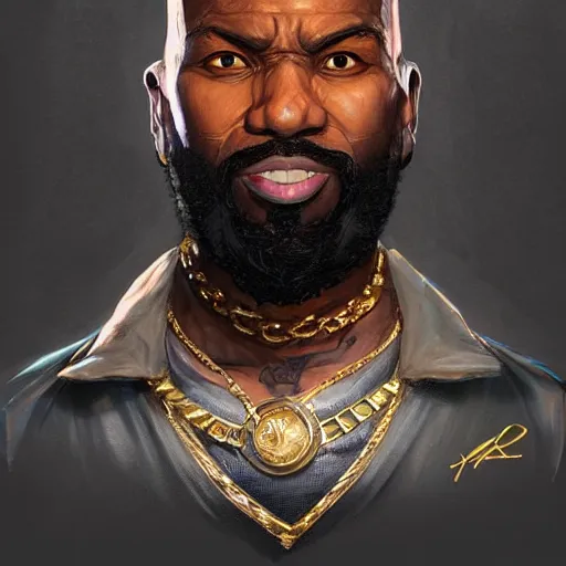 Prompt: a portrait of mr. t as a wizard, upper half portrait, urban motifs, intricate, elegant, highly detailed, digital painting, trending on artstation, concept art, smooth sharp focus, illustration, art by artgerm and greg rutkowski