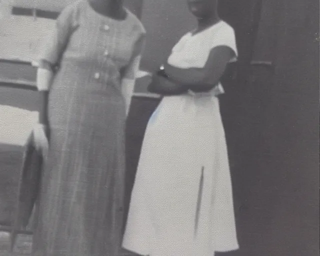 Prompt: old photograph of my grandma taken in abuja circa 1963